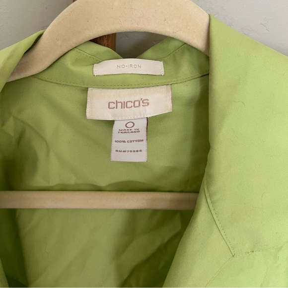 Lime green button up 💚 - Picture 3 of 8